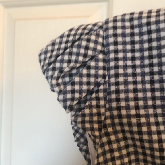 NWOT Calvin Klein Blue and Black Gingham Dress - Picture 4 of 6